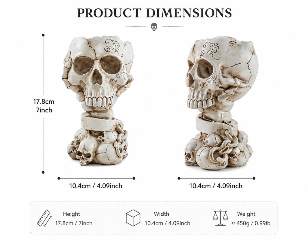Gothic Skull Hand Vase – Resin Skeleton Flower Holder, Dark Alternative Home Decor