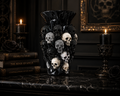 Gothic Skull Vase – Black Resin Skeleton Flower Vase for Dark Home Decor