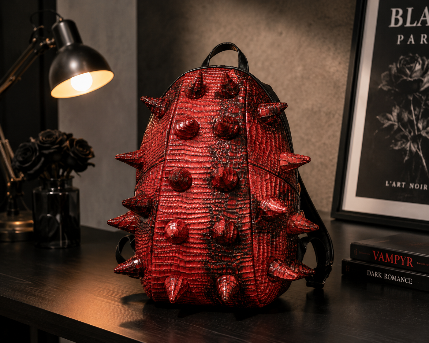 Gothic Spiked Backpack – Punk Hedgehog PU Backpack with 3D Spikes