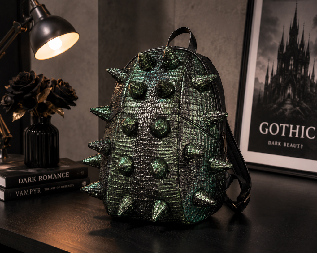 Gothic Spiked Backpack – Punk Hedgehog PU Backpack with 3D Spikes