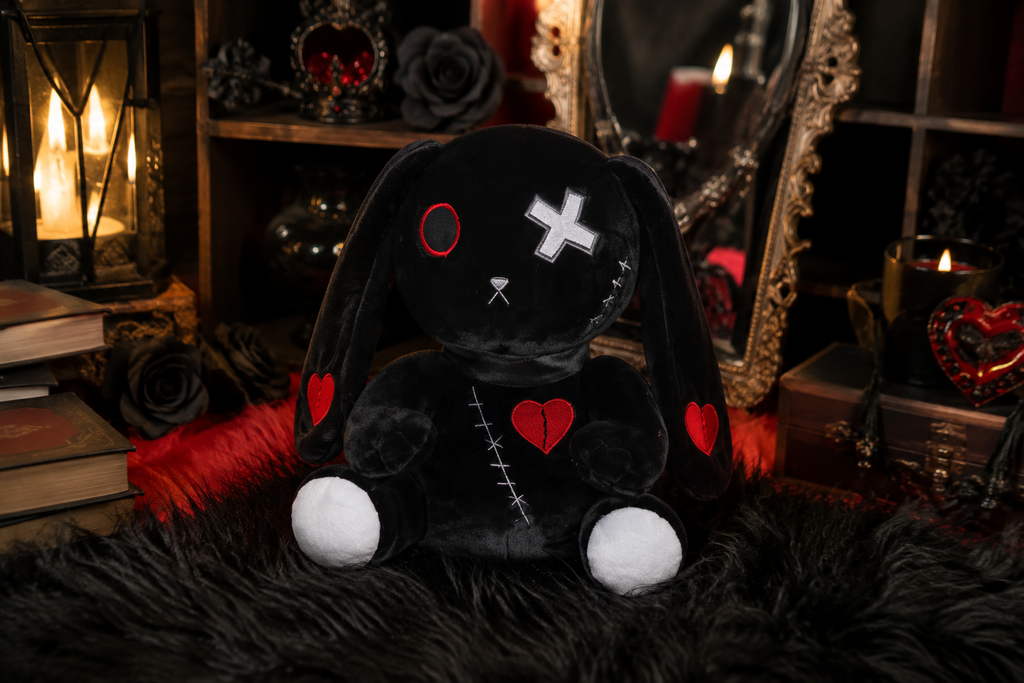 Gothic Bunny Plush – Black Voodoo Rabbit Doll