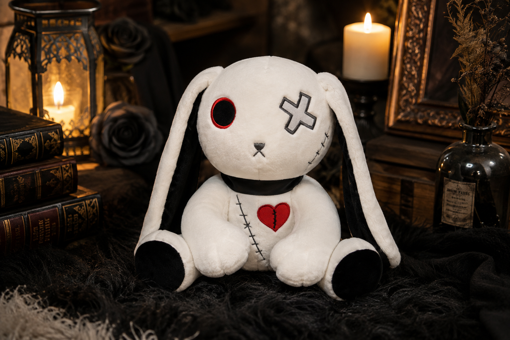 Gothic Bunny Plush – Black Voodoo Rabbit Doll