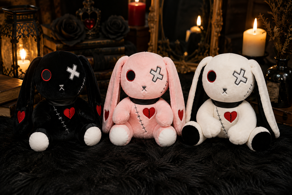 Gothic Bunny Plush – Black Voodoo Rabbit Doll